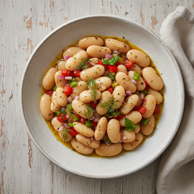 Gigante beans in vinaigrette